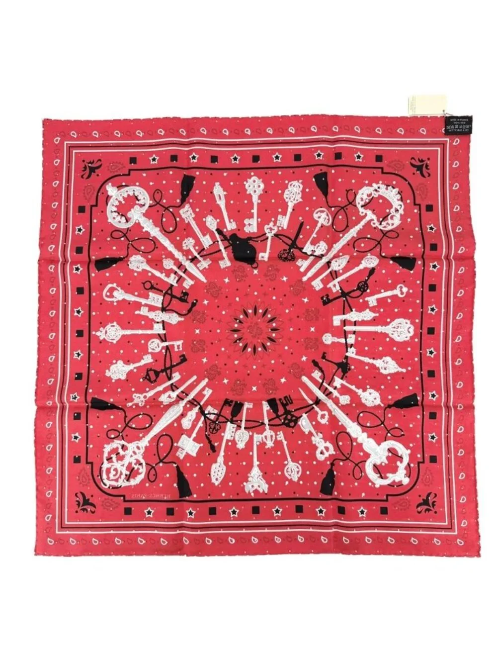 Hermes Scarf Carre 55 les Cles Bandana Items les Key Silk